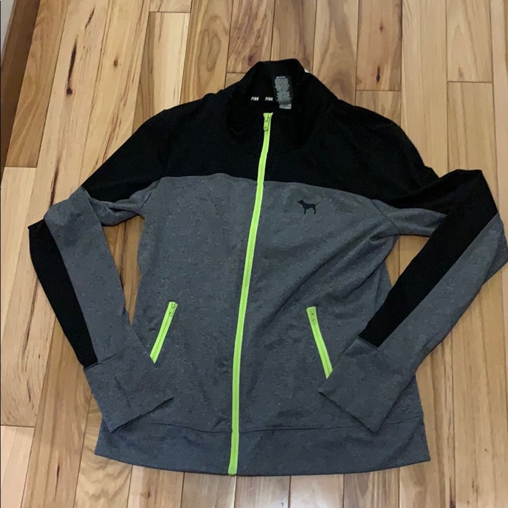 PINK Victoria Secret zip up with thumb holes
